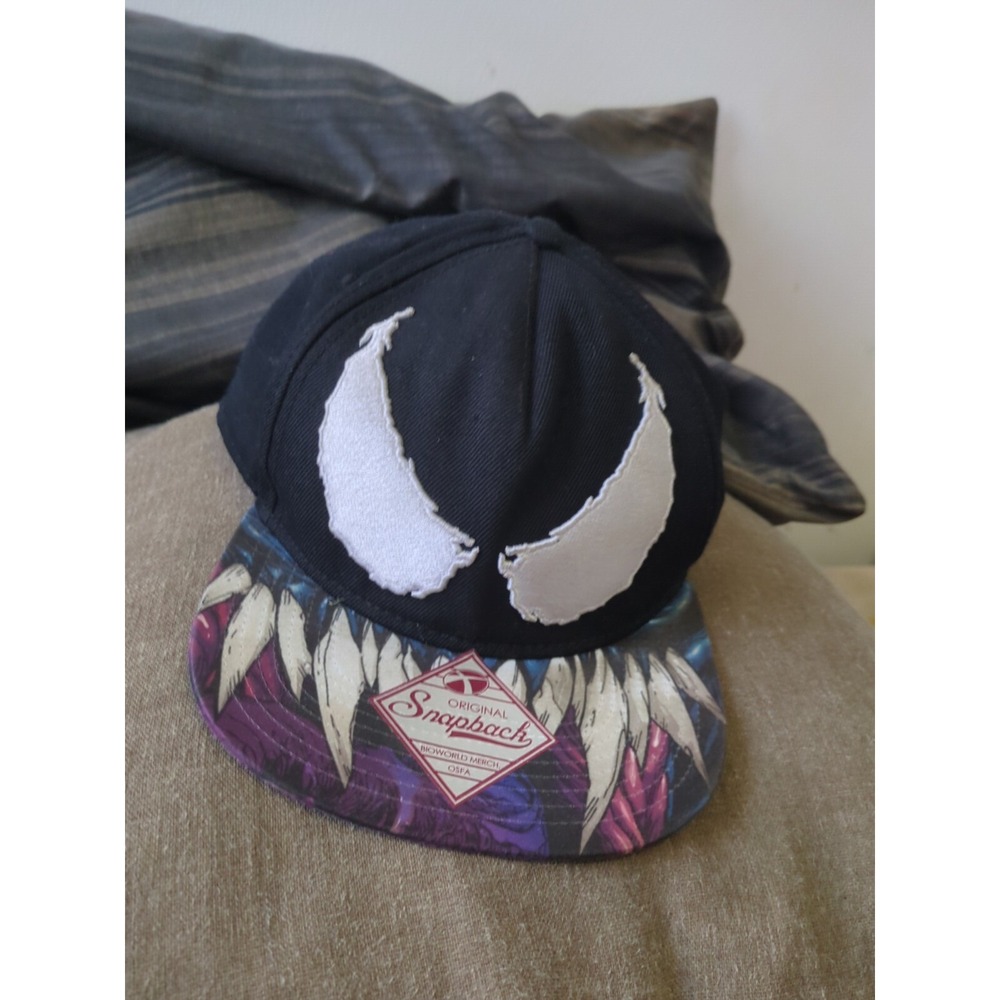 Marvel Bioworld Sublimated Spiderman's  Venom Face Adult Snapback Hat Cap A113